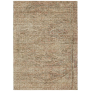 HomeRoots 5' Beige and Taupe Aztec Washable Area Rug – Versatile Indoor/Outdoor Design for Any Space 10' X 14' 615541