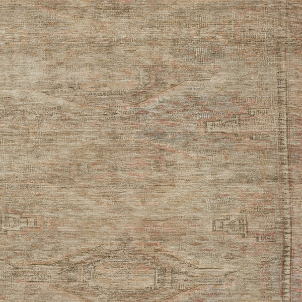 HomeRoots 5' Beige and Taupe Aztec Washable Area Rug – Versatile Indoor/Outdoor Design for Any Space 10' X 14' 615541