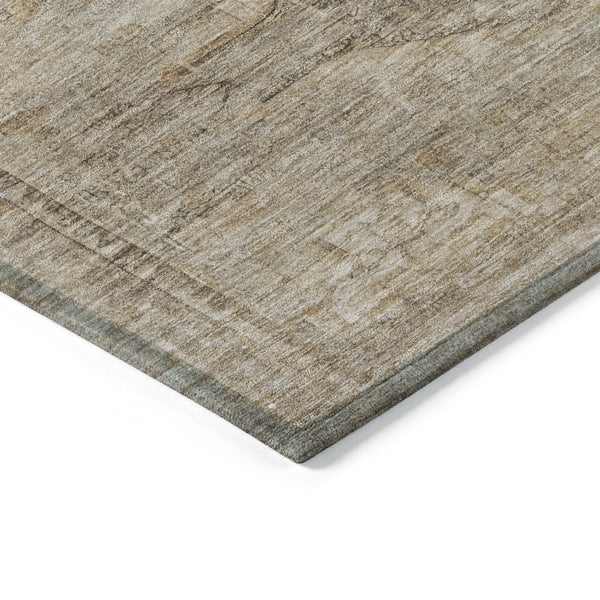 HomeRoots 5' Brown and Taupe Aztec Indoor Outdoor Area Rug - Stylish, Durable, Washable Accent for Any Space 5' X 8' 615543