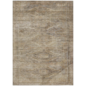 HomeRoots 5' Brown and Taupe Aztec Indoor Outdoor Area Rug - Stylish, Durable, Washable Accent for Any Space 8' X 10' 615545