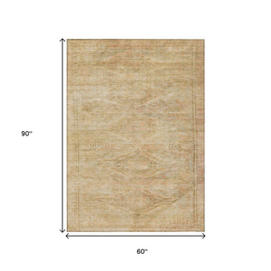 HomeRoots 5' Durable Aztec-Inspired Washable Indoor/Outdoor Area Rug for Versatile Home Styling & Easy Care 5' X 8' 615549