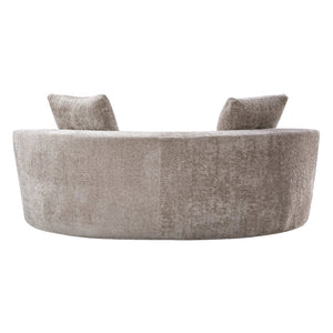 English Elm 79.5" Boucle Floor Sofa Seats Three with Cloud Soft Foam Core and Two Accent Pillows Camel W5515P443758