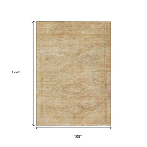HomeRoots 5' Durable Aztec-Inspired Washable Indoor/Outdoor Area Rug for Versatile Home Styling & Easy Care 9' X 12' 615552