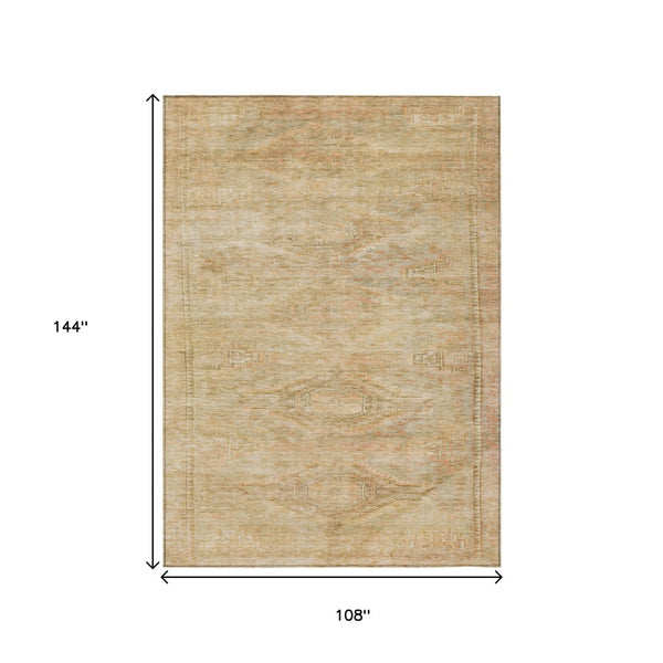 HomeRoots 5' Durable Aztec-Inspired Washable Indoor/Outdoor Area Rug for Versatile Home Styling & Easy Care 9' X 12' 615552