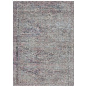 HomeRoots 5' Stylish Pewter and Gray Aztec Area Rug - Durable, Washable, Perfect for Indoor and Outdoor Use 5' X 8' 615555