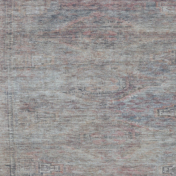 HomeRoots 5' Stylish Pewter and Gray Aztec Area Rug - Durable, Washable, Perfect for Indoor and Outdoor Use 5' X 8' 615555