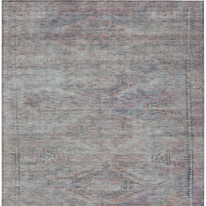 HomeRoots 5' Stylish Pewter and Gray Aztec Area Rug - Durable, Washable, Perfect for Indoor and Outdoor Use 8' X 10' 615557