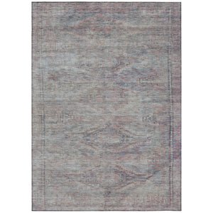 HomeRoots 5' Stylish Pewter and Gray Aztec Area Rug - Durable, Washable, Perfect for Indoor and Outdoor Use 9' X 12' 615558