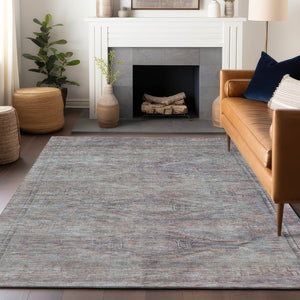 HomeRoots 5' Stylish Pewter and Gray Aztec Area Rug - Durable, Washable, Perfect for Indoor and Outdoor Use 9' X 12' 615558