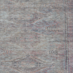 HomeRoots 5' Stylish Pewter and Gray Aztec Area Rug - Durable, Washable, Perfect for Indoor and Outdoor Use 10' X 14' 615559
