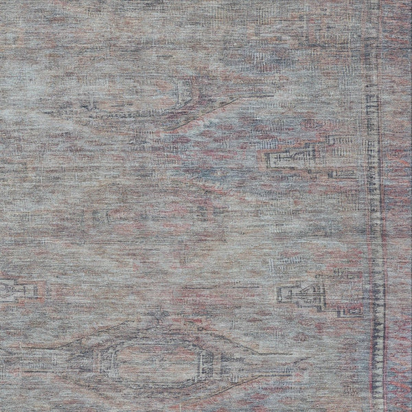 HomeRoots 5' Stylish Pewter and Gray Aztec Area Rug - Durable, Washable, Perfect for Indoor and Outdoor Use 10' X 14' 615559