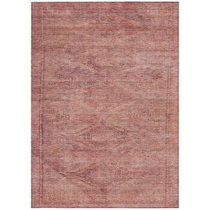HomeRoots 5' Stylish Terra Cotta and Salmon Aztec Indoor-Outdoor Rug for Comfort, Durability, and Easy Care 5' X 8' 615579