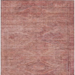 HomeRoots 5' Stylish Terra Cotta and Salmon Aztec Indoor-Outdoor Rug for Comfort, Durability, and Easy Care 8' X 10' 615581