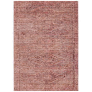 HomeRoots 5' Stylish Terra Cotta and Salmon Aztec Indoor-Outdoor Rug for Comfort, Durability, and Easy Care 8' X 10' 615581