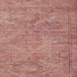 HomeRoots 5' Stylish Terra Cotta and Salmon Aztec Indoor-Outdoor Rug for Comfort, Durability, and Easy Care 8' X 10' 615581