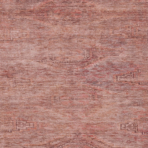 HomeRoots 5' Stylish Terra Cotta and Salmon Aztec Indoor-Outdoor Rug for Comfort, Durability, and Easy Care 10' X 14' 615583