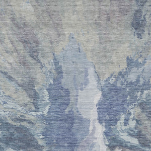 HomeRoots 5' Denim Blue & Linen Abstract Area Rug - Stylish, Durable, Machine Washable for Indoor/Outdoor Use 5' X 8' 615597