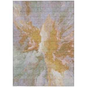 HomeRoots 5' Rust and Lavender Abstract Area Rug - Stylish, Durable, Washable Design for Indoor and Outdoor Use 5' X 8' 615621