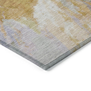 HomeRoots 5' Rust and Lavender Abstract Area Rug - Stylish, Durable, Washable Design for Indoor and Outdoor Use 5' X 8' 615621