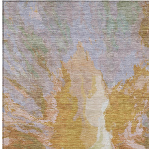 HomeRoots 5' Rust and Lavender Abstract Area Rug - Stylish, Durable, Washable Design for Indoor and Outdoor Use 5' X 8' 615621