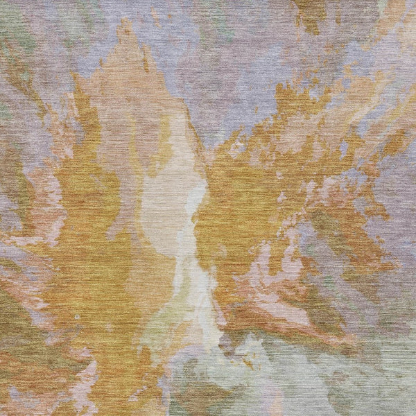 HomeRoots 5' Rust and Lavender Abstract Area Rug - Stylish, Durable, Washable Design for Indoor and Outdoor Use 8' X 10' 615623