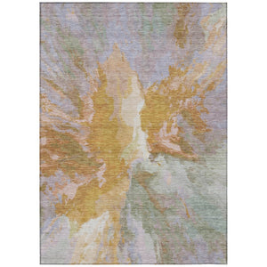 HomeRoots 5' Rust and Lavender Abstract Area Rug - Stylish, Durable, Washable Design for Indoor and Outdoor Use 9' X 12' 615624