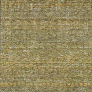 HomeRoots 5' Stylish Sage and Gold Striped Washable Area Rug for Indoor and Outdoor Spaces, Easy Care & Durable 5' X 8' 615633