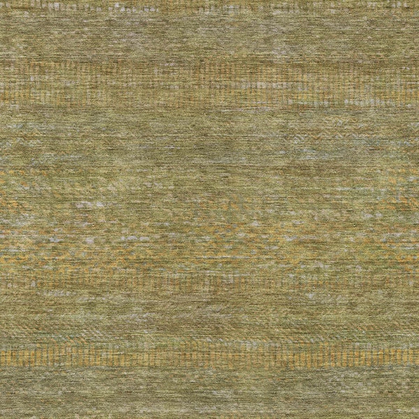 HomeRoots 5' Stylish Sage and Gold Striped Washable Area Rug for Indoor and Outdoor Spaces, Easy Care & Durable 8' X 10' 615635