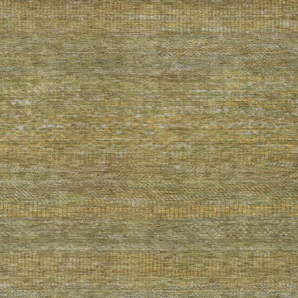 HomeRoots 5' Stylish Sage and Gold Striped Washable Area Rug for Indoor and Outdoor Spaces, Easy Care & Durable 9' X 12' 615636