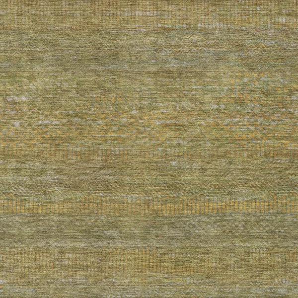 HomeRoots 5' Stylish Sage and Gold Striped Washable Area Rug for Indoor and Outdoor Spaces, Easy Care & Durable 10' X 14' 615637