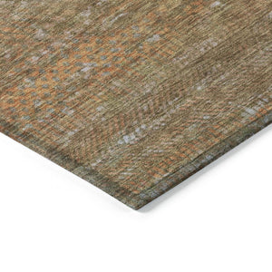 HomeRoots 9' X 12' Taupe and Brown Striped Washable Area Rug - Durable, Stylish, Perfect for Indoor/Outdoor Use 615642