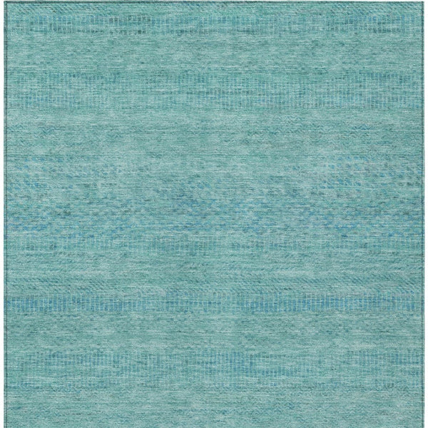 HomeRoots 5' Aqua and Teal Striped Indoor Outdoor Area Rug - Durable, Washable, Versatile for Any Space 5' X 8' 615645