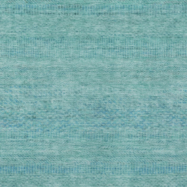 HomeRoots 5' Aqua and Teal Striped Indoor Outdoor Area Rug - Durable, Washable, Versatile for Any Space 5' X 8' 615645
