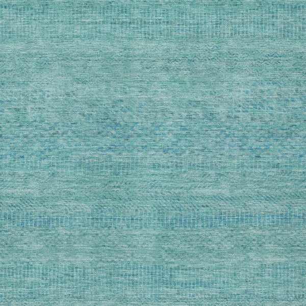 HomeRoots 5' Aqua and Teal Striped Indoor Outdoor Area Rug - Durable, Washable, Versatile for Any Space 8' X 10' 615647