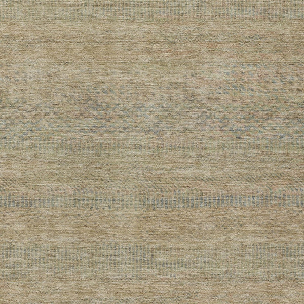 HomeRoots 5' Modern Beige and Taupe Striped Washable Area Rug for Indoor and Outdoor Spaces, Durable Design 9' X 12' 615654