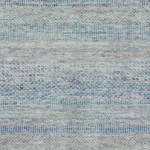 HomeRoots 5' Blue and Charcoal Striped Washable Area Rug for Indoor and Outdoor Spaces - Durable & Stylish 9' X 12' 615660