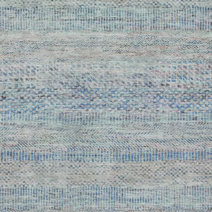 HomeRoots 5' Blue and Charcoal Striped Washable Area Rug for Indoor and Outdoor Spaces - Durable & Stylish 10' X 14' 615661