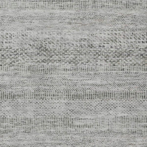 HomeRoots 5' Stylish Gray and Charcoal Striped Washable Area Rug for Indoor and Outdoor High-Traffic Areas 9' X 12' 615666