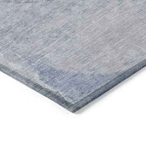 HomeRoots 5' Abstract Area Rug in Sky Blue and Denim Blue - Durable, Washable, Modern Design for Indoor/Outdoor Use 5' X 8' 615711