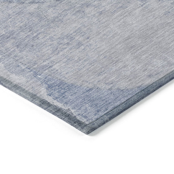 HomeRoots 5' Abstract Area Rug in Sky Blue and Denim Blue - Durable, Washable, Modern Design for Indoor/Outdoor Use 9' X 12' 615714