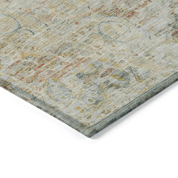 HomeRoots 5' Tan and Beige Medallion Area Rug - Washable, Durable, Stylish for Indoor and Outdoor Spaces 8' X 10' 615749