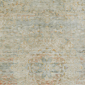HomeRoots 5' Tan and Beige Medallion Area Rug - Washable, Durable, Stylish for Indoor and Outdoor Spaces 10' X 14' 615751