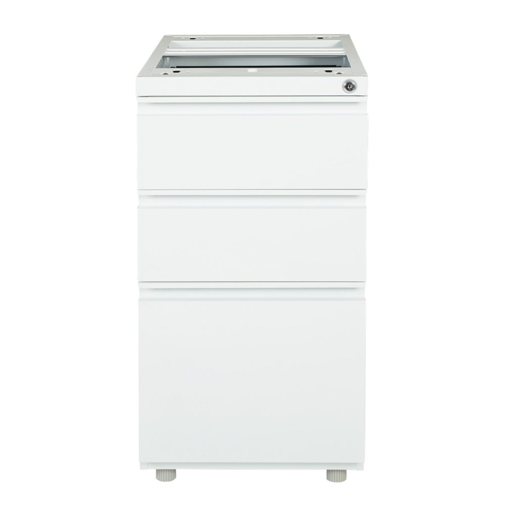 OSP Home Furnishings 22" Open Top Office Pedestal with Box File Drawers and Ball Bearing Slides PTO22BBF-WH