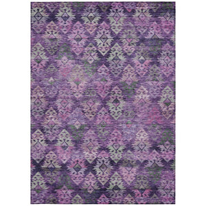 HomeRoots 5' Stylish Aztec Area Rug in Eggplant, Plum, and Lavender - Durable & Washable for Indoor/Outdoor Use 8' X 10' 615779