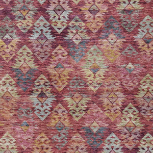 HomeRoots 5' Aztec Indoor Outdoor Area Rug in Rust, Gold, and Blush - Stylish, Durable, and Washable Design 8' X 10' 615791