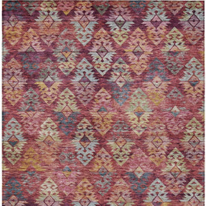 HomeRoots 9' X 12' Aztec Washable Area Rug in Rust, Gold & Blush - Perfect for Indoor/Outdoor Spaces! 615792