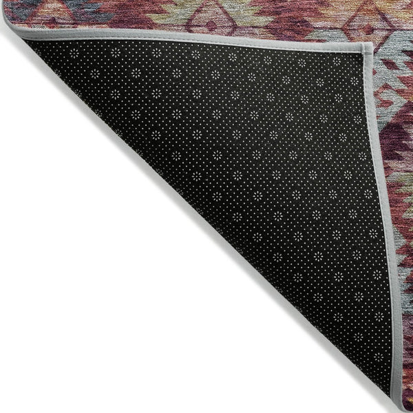 HomeRoots 9' X 12' Aztec Washable Area Rug in Rust, Gold & Blush - Perfect for Indoor/Outdoor Spaces! 615792