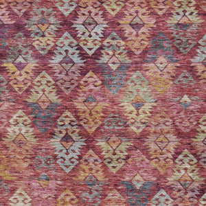 HomeRoots 5' Aztec Indoor Outdoor Area Rug in Rust, Gold, and Blush - Stylish, Durable, and Washable Design 10' X 14' 615793