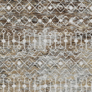 HomeRoots 5' Brown and Beige Argyle Area Rug - Durable, Washable, Versatile Design for Indoor and Outdoor Use 5' X 8' 615795