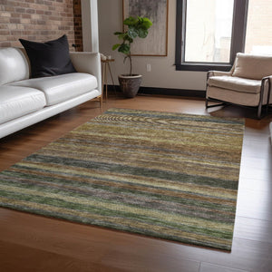 HomeRoots 5' Striped Washable Area Rug – Durable, Stain-Resistant Design for Indoor & Outdoor Spaces 5' X 8' 615831